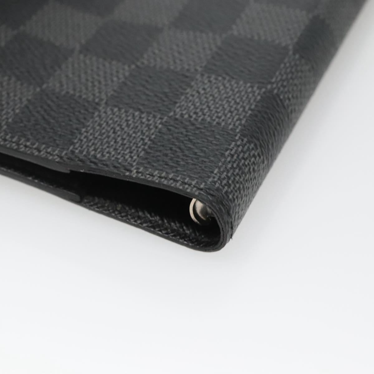 LOUIS VUITTON Damier Graphite Agenda PM Day Planner Cover R21130 LV Auth 140089