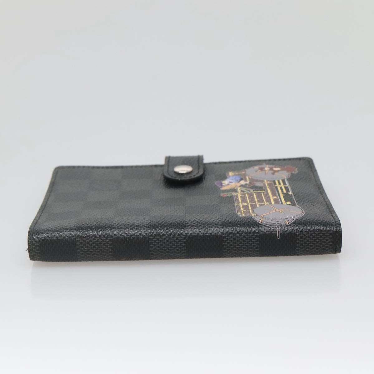 LOUIS VUITTON Damier Graphite Agenda PM Day Planner Cover R21130 LV Auth 140089