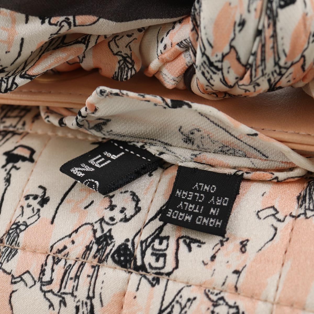 CHANEL Chain Shoulder Bag Silk Pink Gold CC Auth 140122V