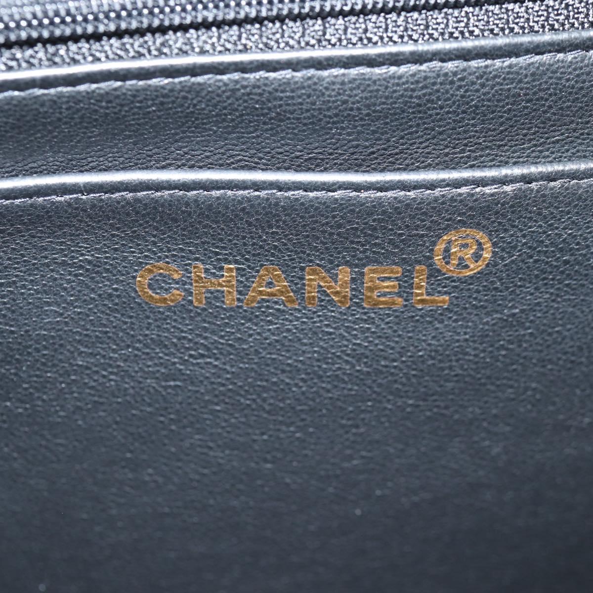 CHANEL Matelasse Diana Chain Shoulder Bag Caviar Skin Black CC Auth 140126SM