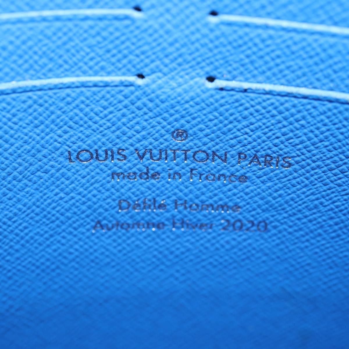 LOUIS VUITTON Monogram Crows Pochette Voyage Bag Blue White M45480 Auth 140129M
