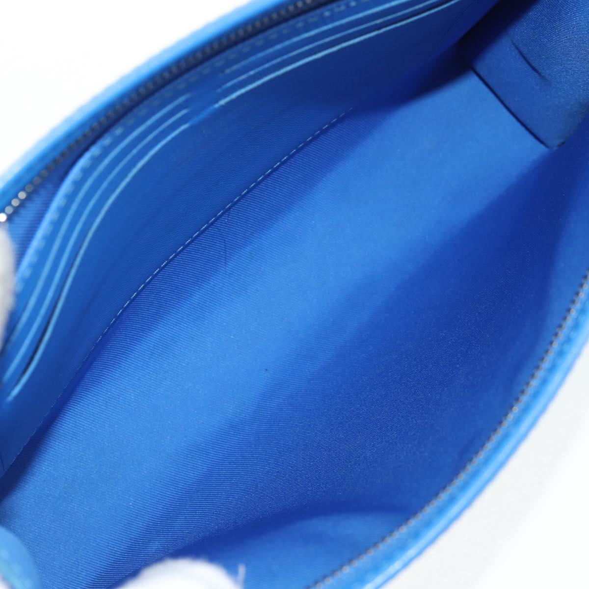 LOUIS VUITTON Monogram Crows Pochette Voyage Bag Blue White M45480 Auth 140129M