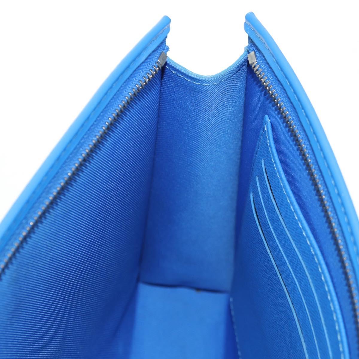 LOUIS VUITTON Monogram Crows Pochette Voyage Bag Blue White M45480 Auth 140129M