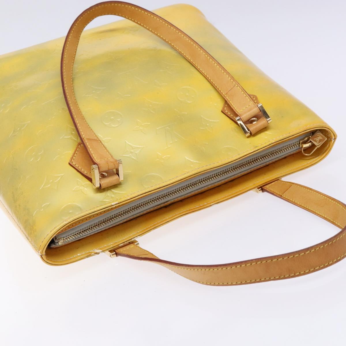 LOUIS VUITTON Monogram Vernis Houston Hand Bag Gris M91053 LV Auth 140146