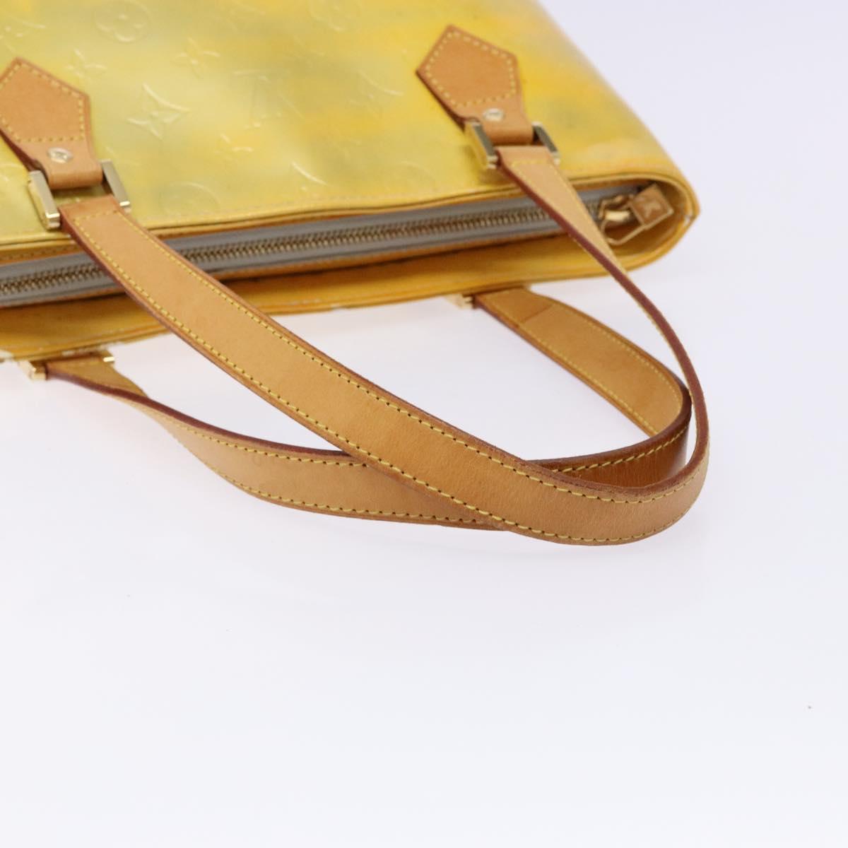 LOUIS VUITTON Monogram Vernis Houston Hand Bag Gris M91053 LV Auth 140146