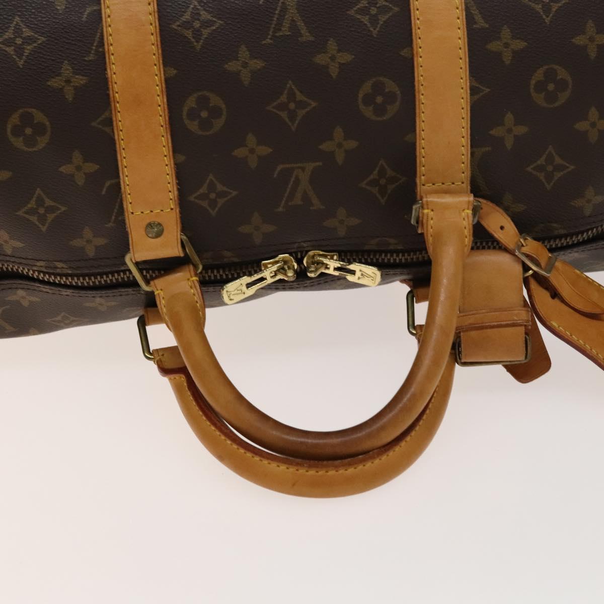 LOUIS VUITTON Monogram Keepall 55 Boston Bag M41424 LV Auth 140155