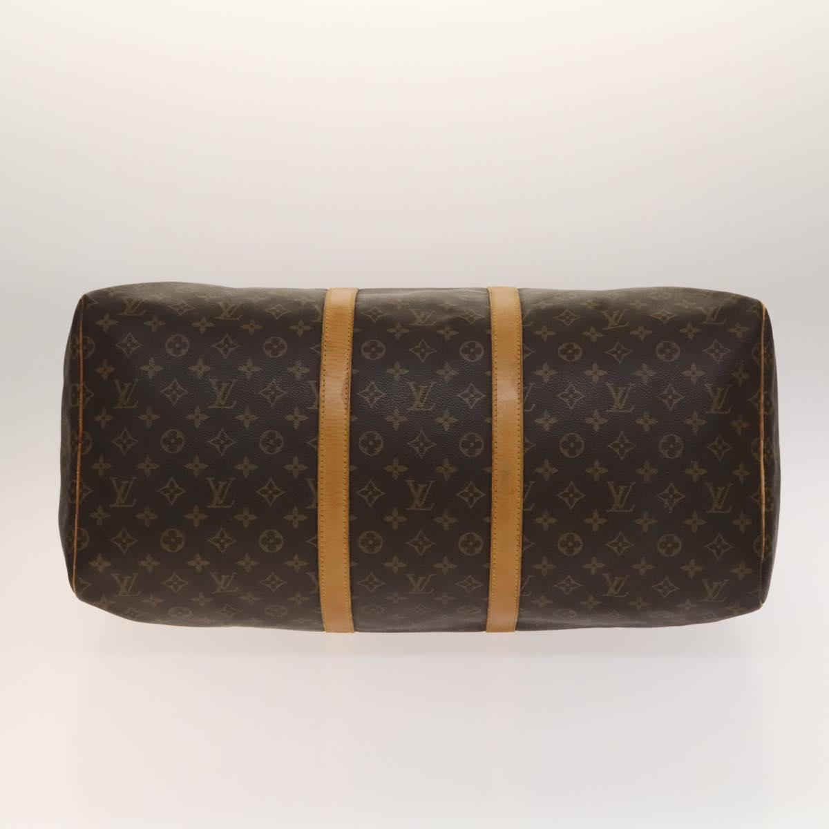 LOUIS VUITTON Monogram Keepall 55 Boston Bag M41424 LV Auth 140155