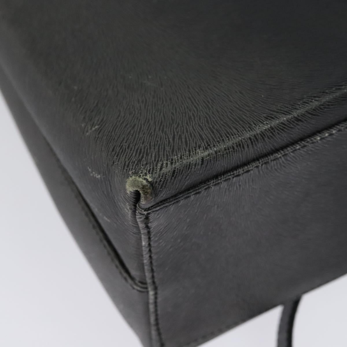 Salvatore Ferragamo Gancini Backpack Leather 2way Gray Silver Auth 140161