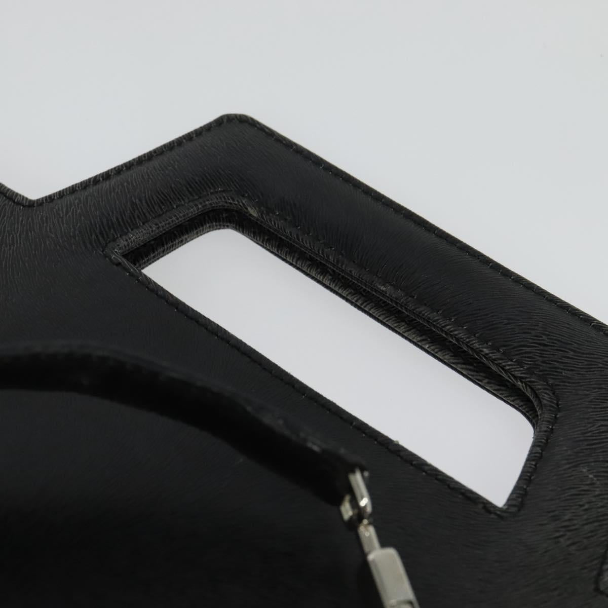 Salvatore Ferragamo Gancini Backpack Leather 2way Gray Silver Auth 140161