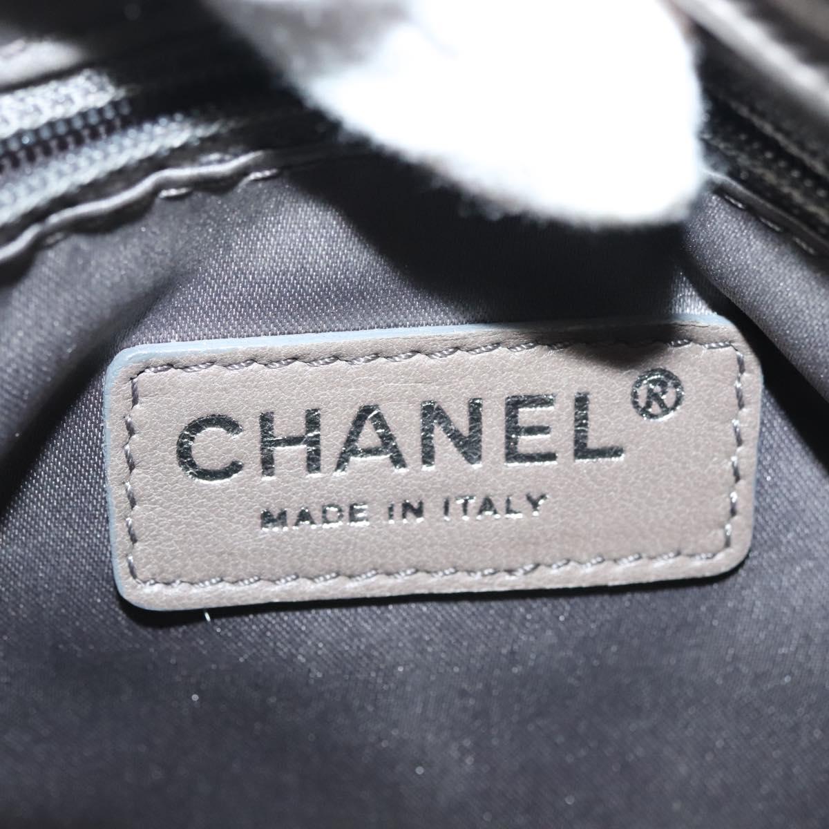 CHANEL Choco Bar Chain Shoulder Bag Lamb Skin Red Silver CC Auth 140162
