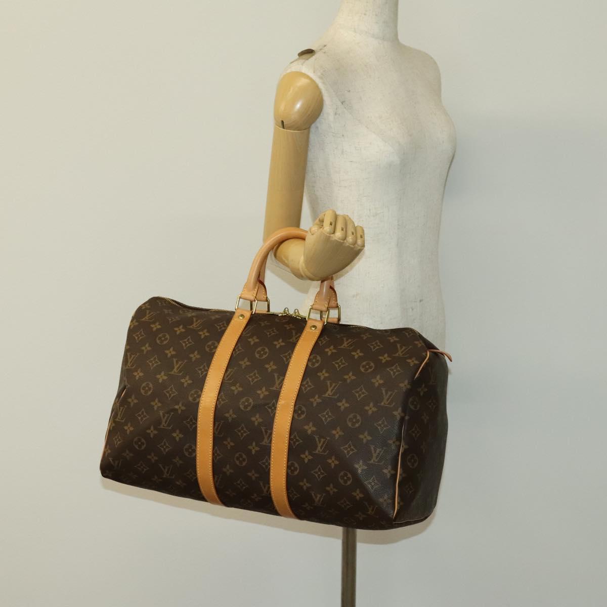 LOUIS VUITTON Monogram Keepall 45 Boston Bag M41428 LV Auth 140171