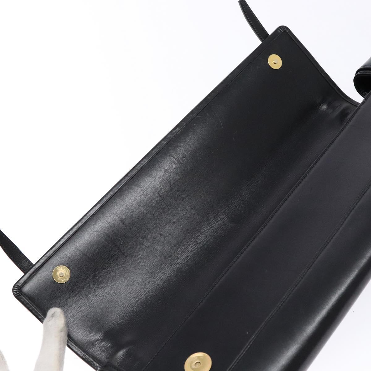 LOEWE Shoulder Bag Leather Black Auth 140187
