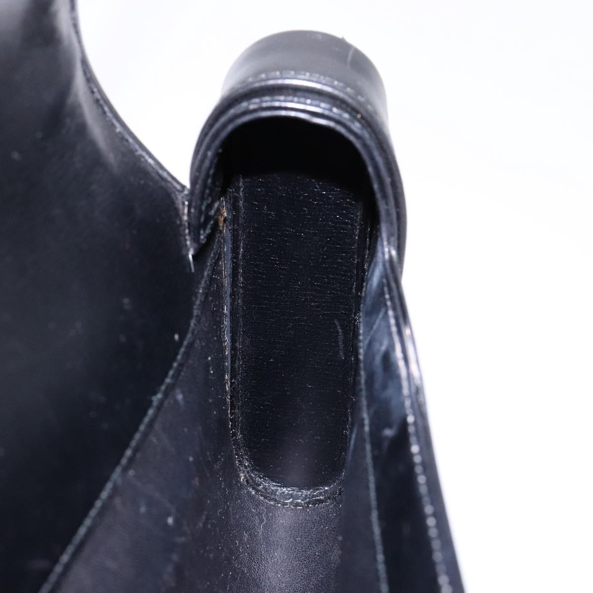 LOEWE Shoulder Bag Leather Black Auth 140187