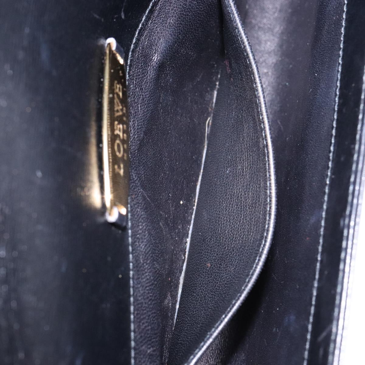LOEWE Shoulder Bag Leather Black Auth 140187
