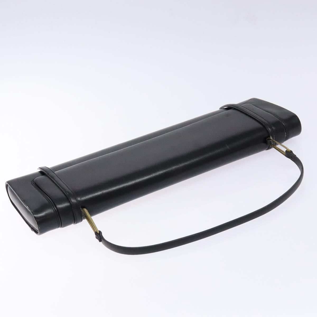 LOEWE Shoulder Bag Leather Black Auth 140187