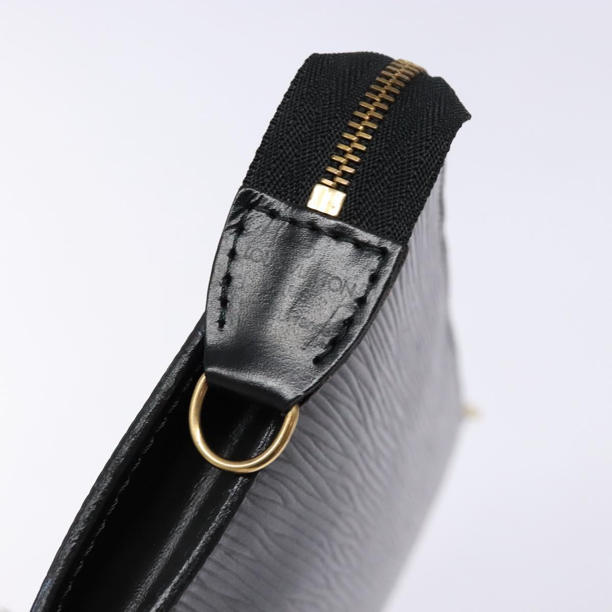 LOUIS VUITTON Epi Pochette Accessoires Accessory Pouch Black M52982 Auth 140188