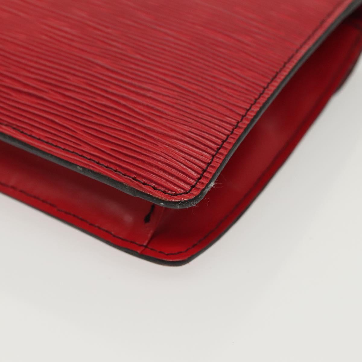 LOUIS VUITTON Epi Montaigne 23 Clutch Bag Red M52667 LV Auth 140189