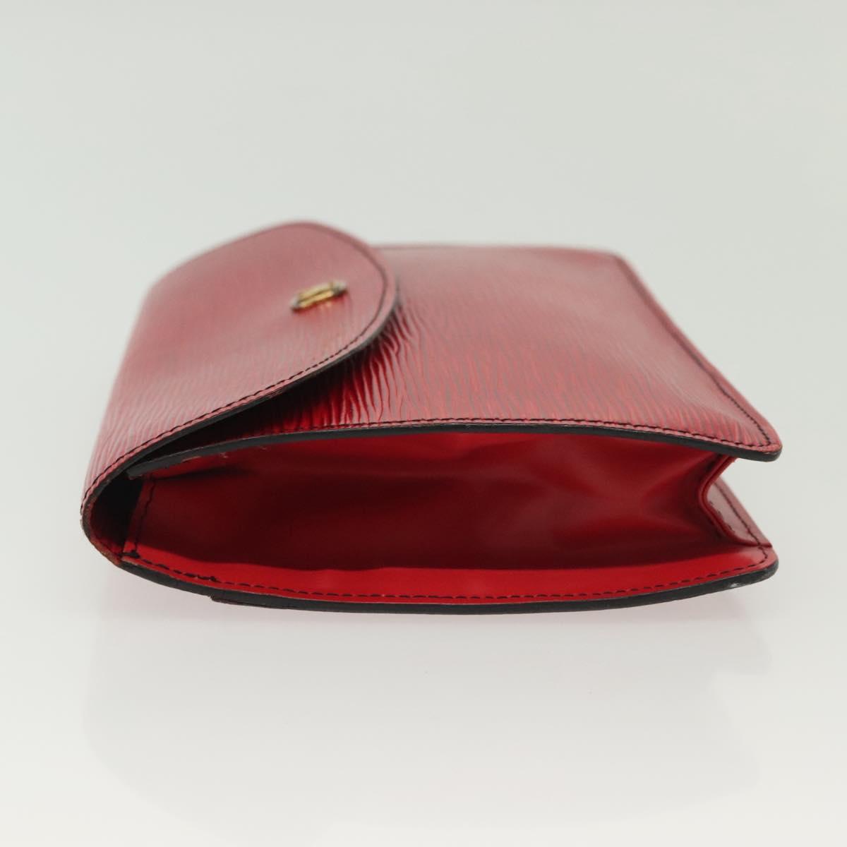 LOUIS VUITTON Epi Montaigne 23 Clutch Bag Red M52667 LV Auth 140189
