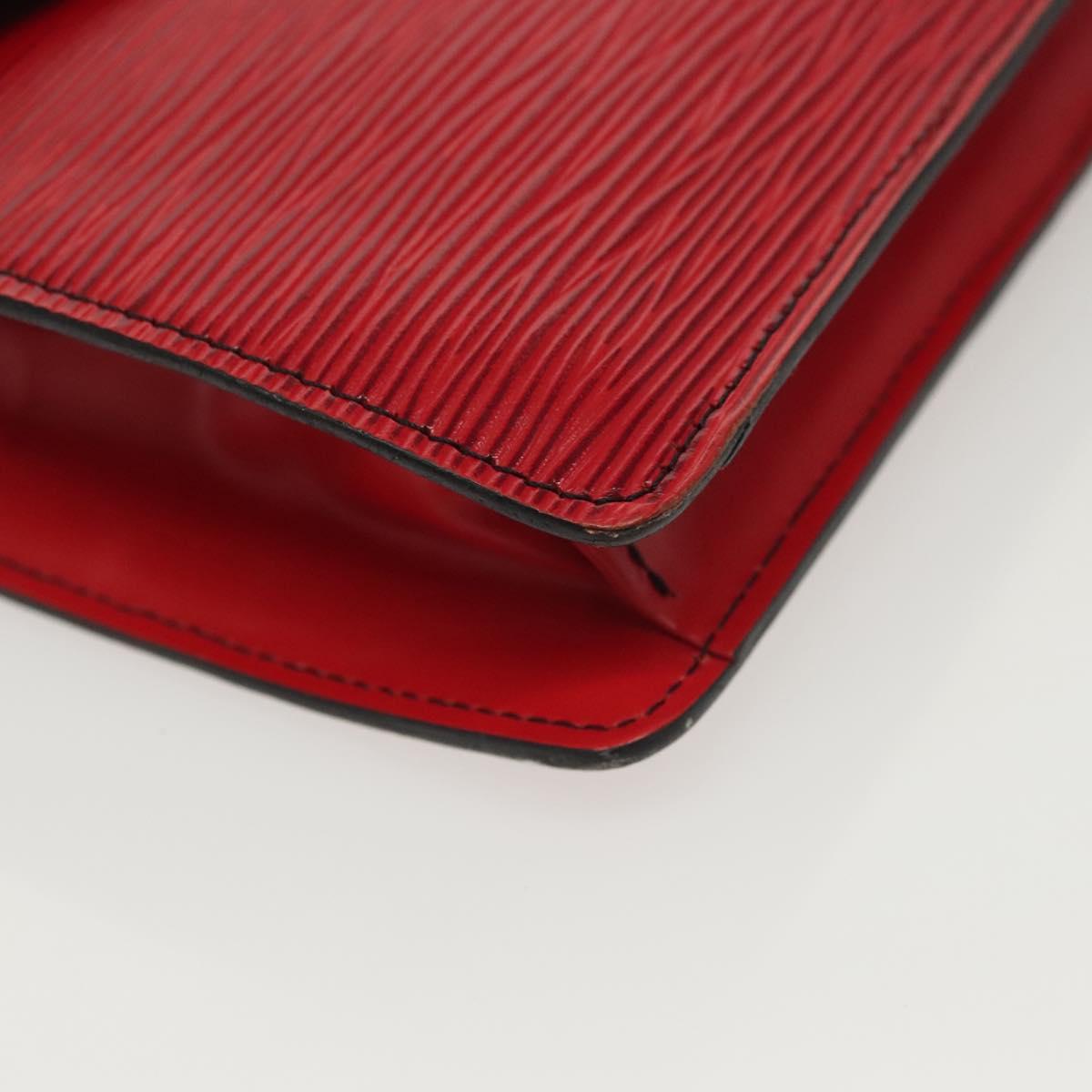 LOUIS VUITTON Epi Montaigne 23 Clutch Bag Red M52667 LV Auth 140189