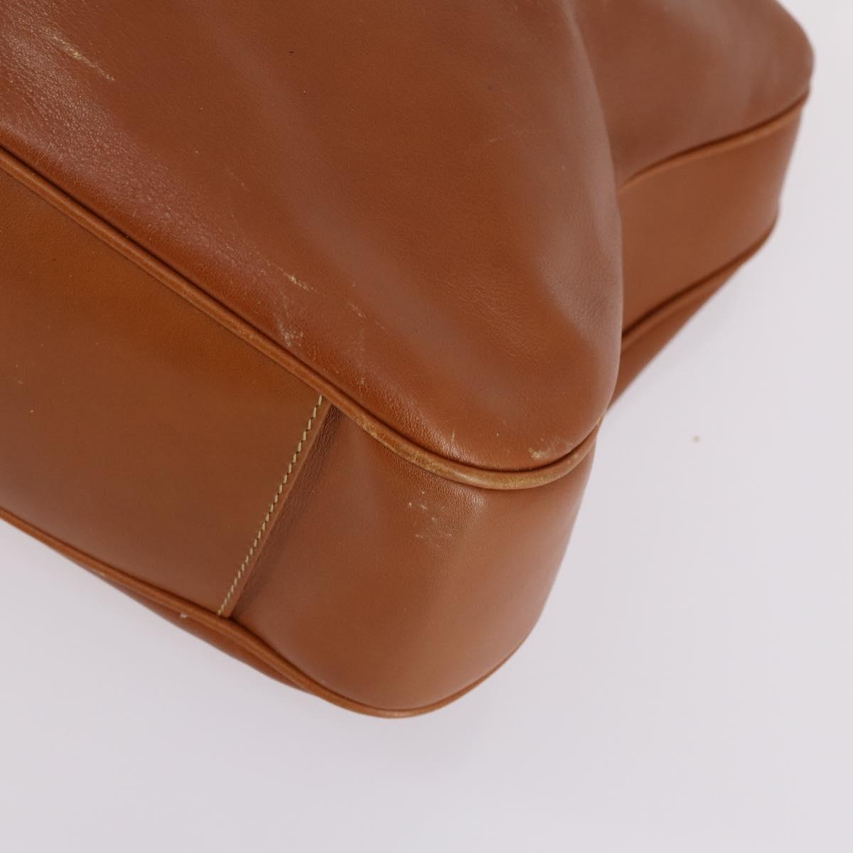 GUCCI Bamboo Shoulder Bag Leather 2way Brown Gold 001 1781 1577 Auth 140200