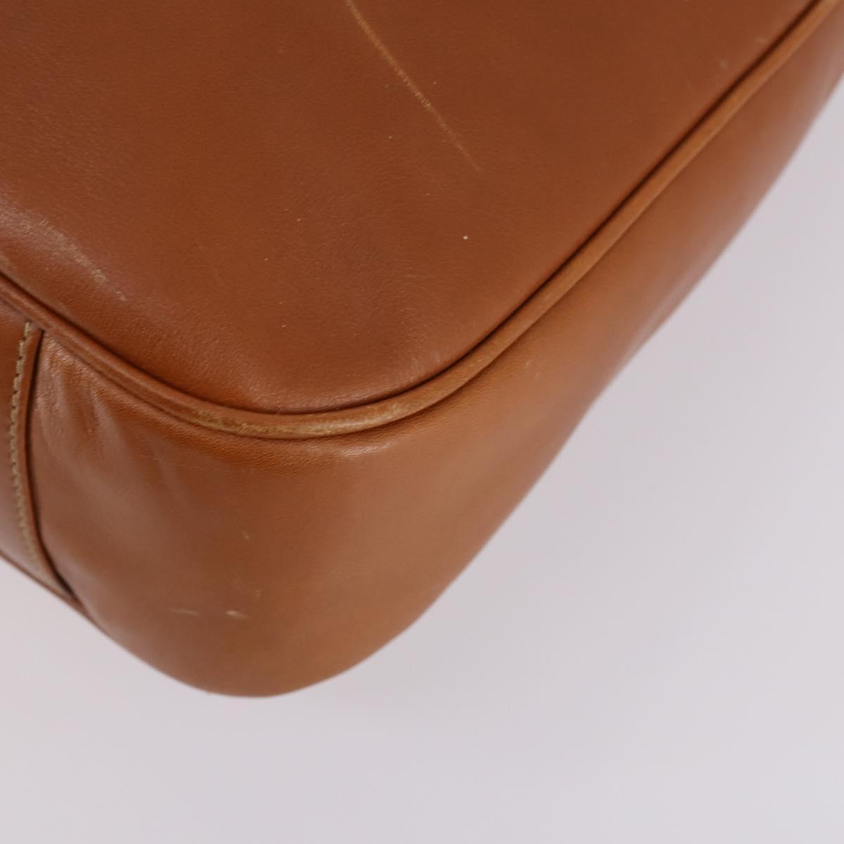 GUCCI Bamboo Shoulder Bag Leather 2way Brown Gold 001 1781 1577 Auth 140200