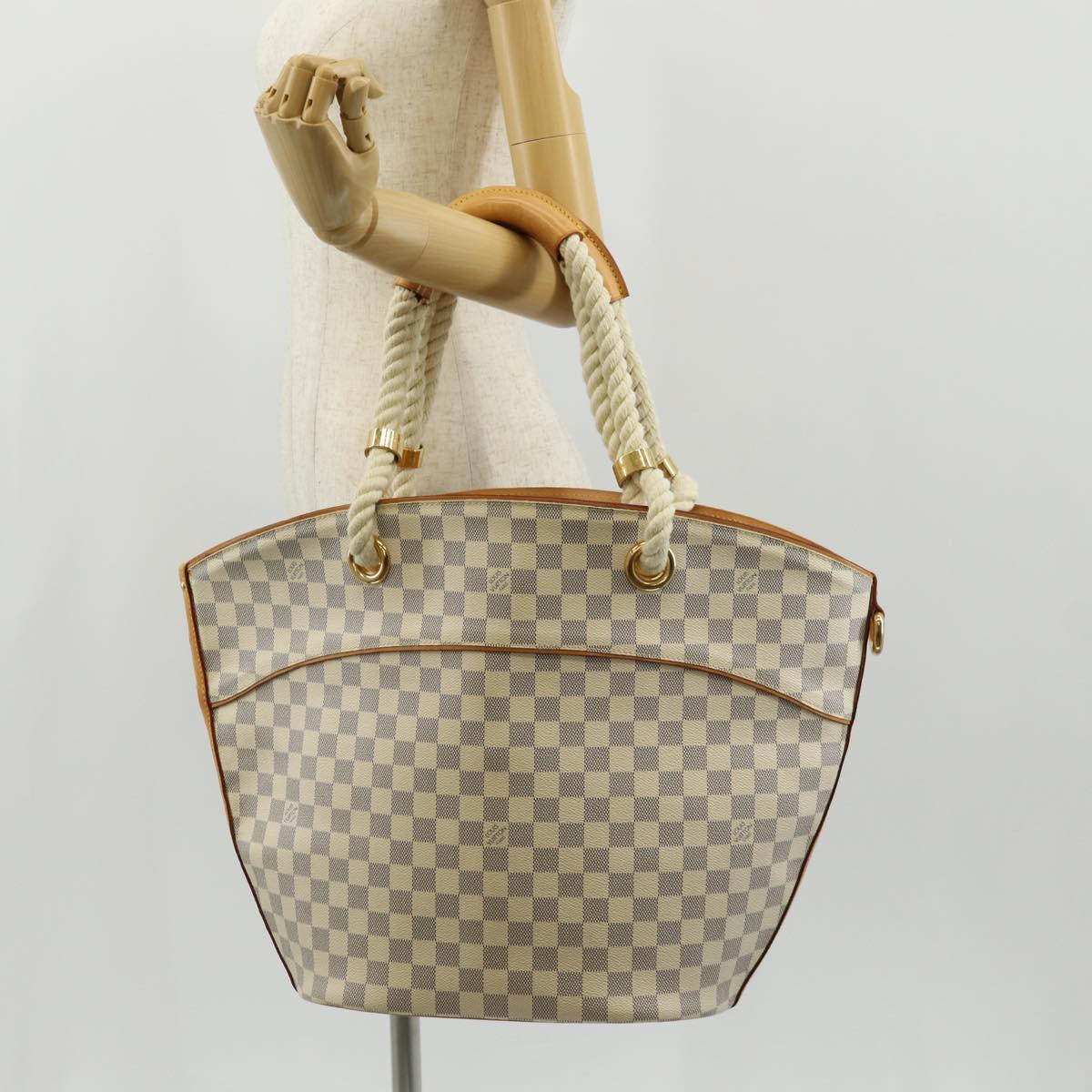 LOUIS VUITTON Damier Azur Pombronn PM Shoulder Bag N48057 LV Auth 140201V