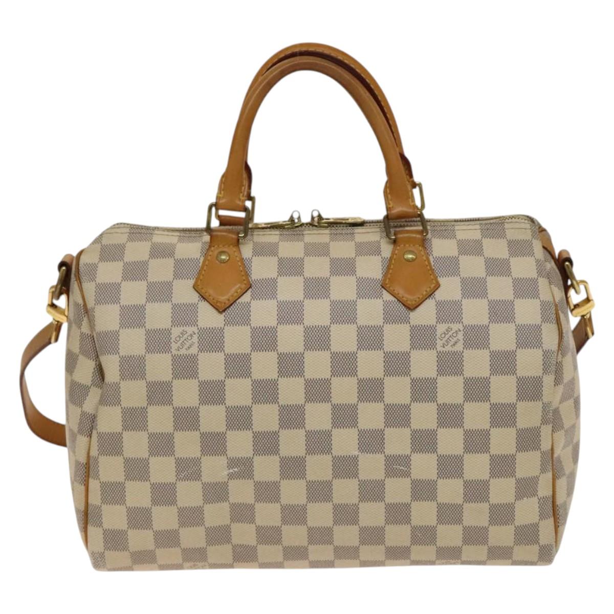 LOUIS VUITTON Damier Azur Speedy Bandouliere 30 Bag 2way N41052 LV Auth 140202