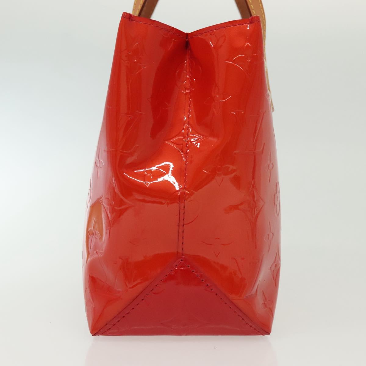 LOUIS VUITTON Monogram Vernis Reade PM Hand Bag Red Rouge M91088 LV Auth 140205