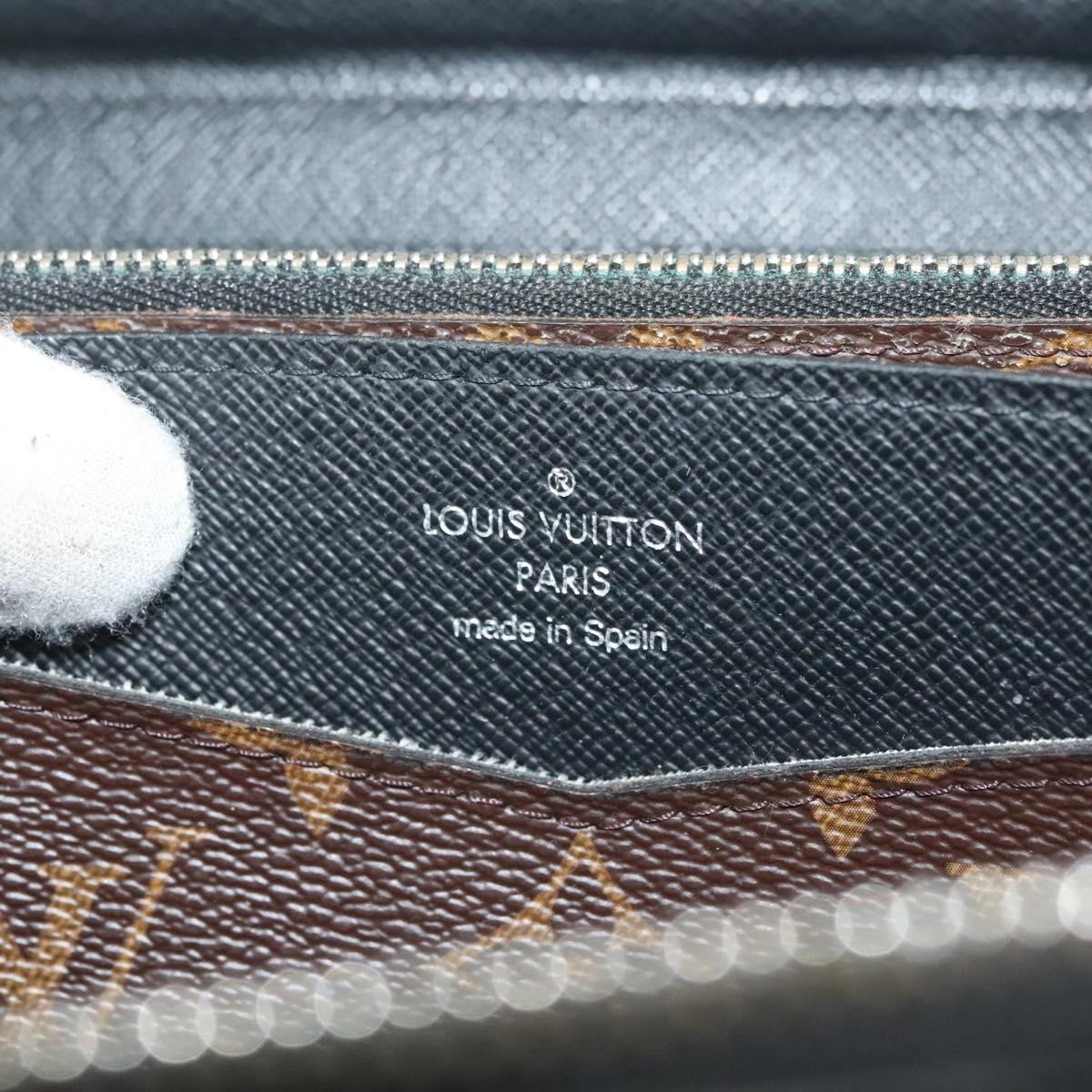 LOUIS VUITTON Monogram Macassar Zippy XL Long Wallet M61506 LV Auth 140217