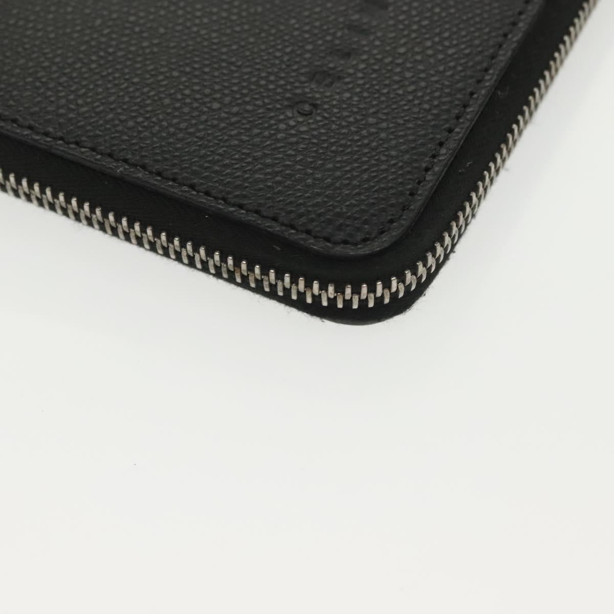 CELINE Travel Case Leather Black Silver Auth 140218