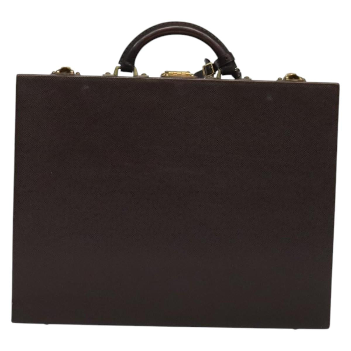 LOUIS VUITTON Taiga Leather Diplomat Trunk SPO Acajou M30016 LV Auth 140219