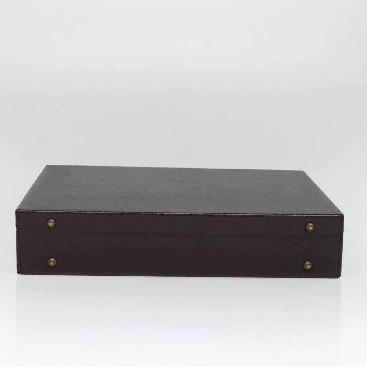 LOUIS VUITTON Taiga Leather Diplomat Trunk SPO Acajou M30016 LV Auth 140219