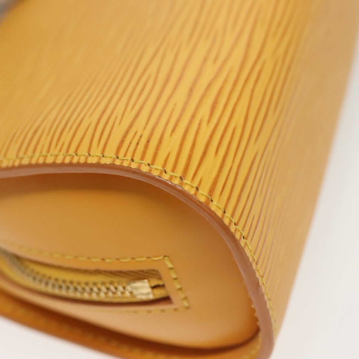 LOUIS VUITTON Epi Dauphine PM Pouch Yellow M48449 LV Auth 140220