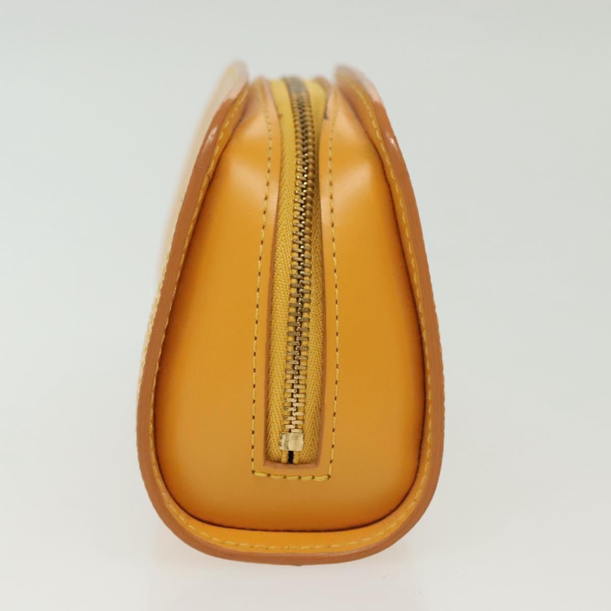 LOUIS VUITTON Epi Dauphine PM Pouch Yellow M48449 LV Auth 140220