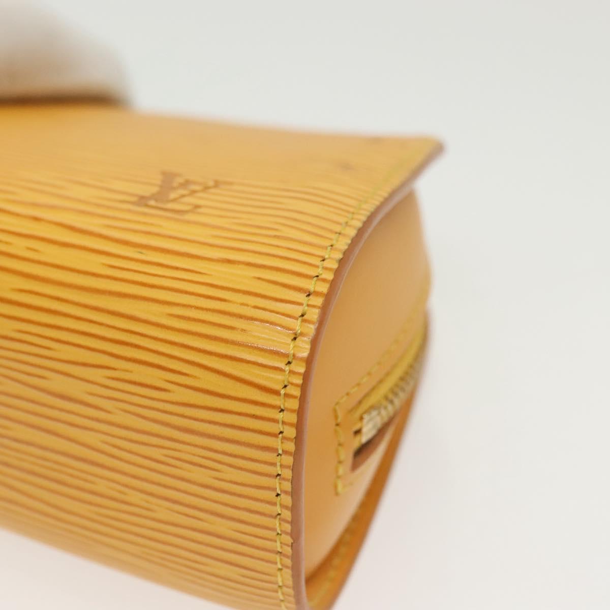 LOUIS VUITTON Epi Dauphine PM Pouch Yellow M48449 LV Auth 140220