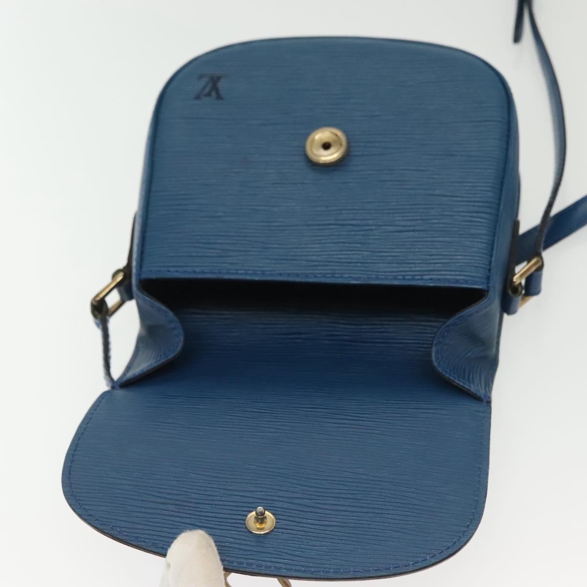 LOUIS VUITTON Epi Saint Cloud PM Shoulder Bag Blue M52195 LV Auth 140230