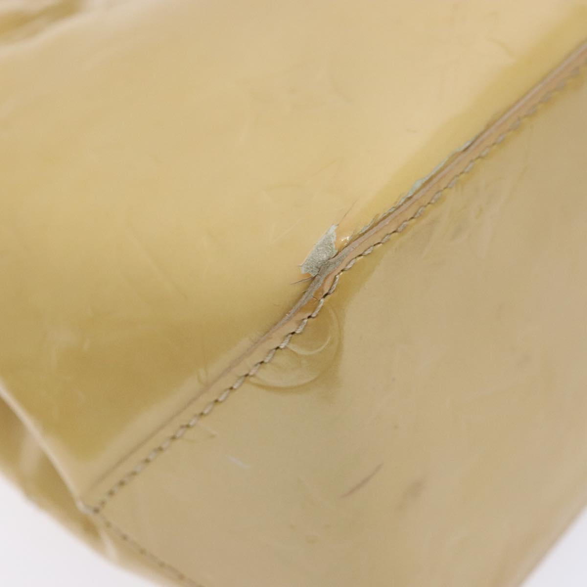 LOUIS VUITTON Monogram Vernis Reade PM Hand Bag Beige M91334 LV Auth 140231