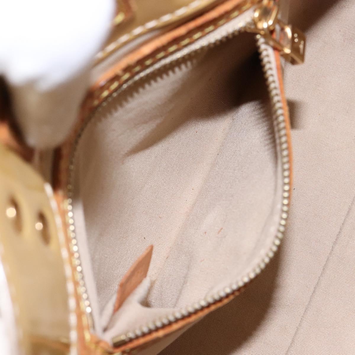 LOUIS VUITTON Monogram Vernis Reade PM Hand Bag Beige M91334 LV Auth 140231