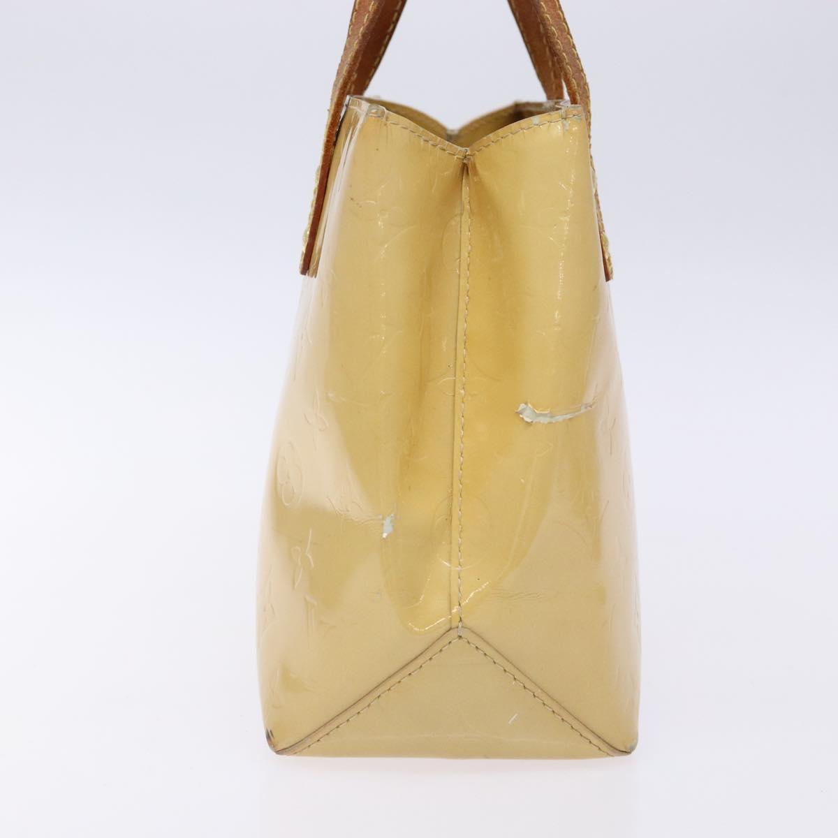 LOUIS VUITTON Monogram Vernis Reade PM Hand Bag Beige M91334 LV Auth 140231