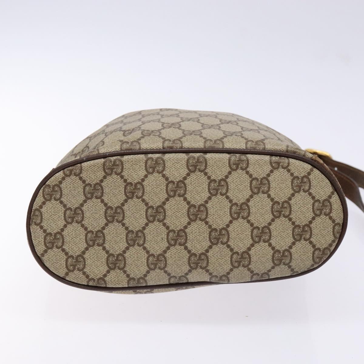 GUCCI GG Supreme Web Sherry Line Shoulder Bag PVC Beige 164 02 034 Auth 140232