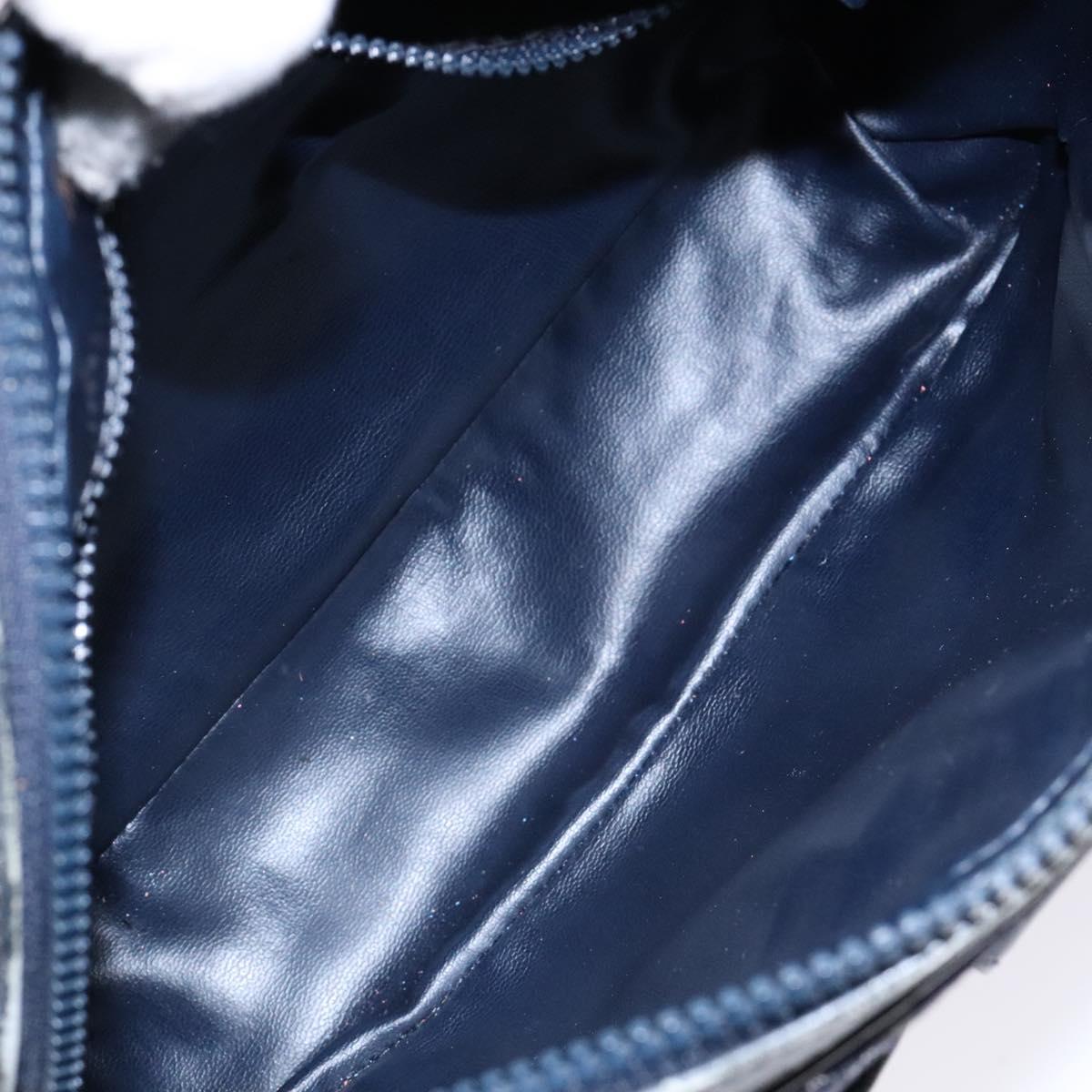 CELINE C Sulky Shoulder Bag Canvas Navy Auth 140236
