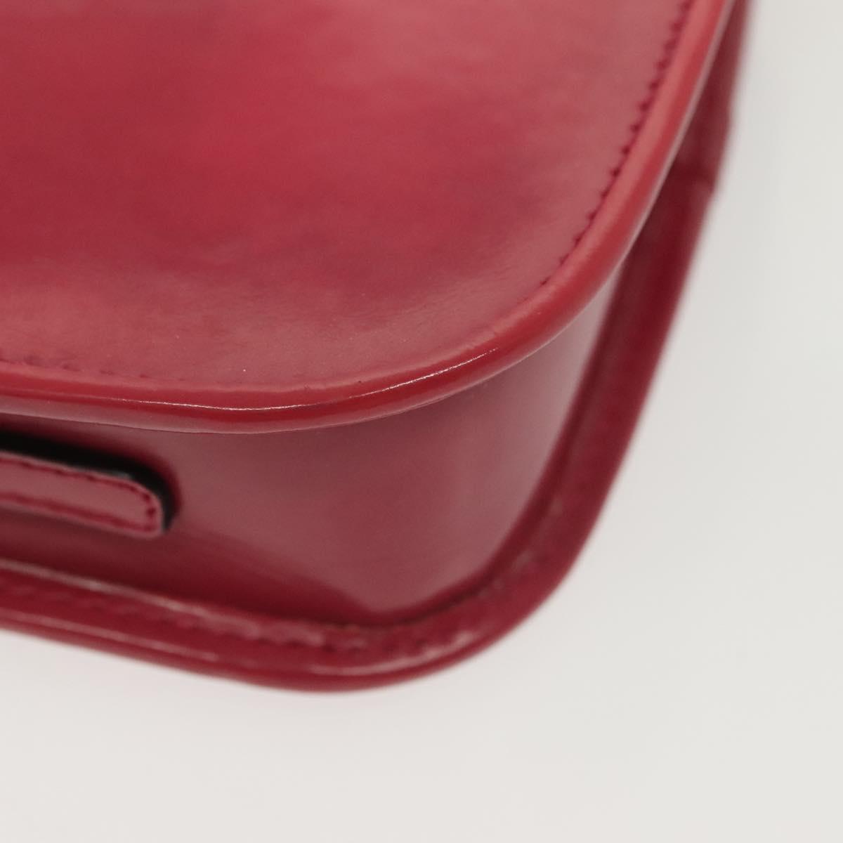 LOEWE Pouch Leather Gold Pink Auth 140238