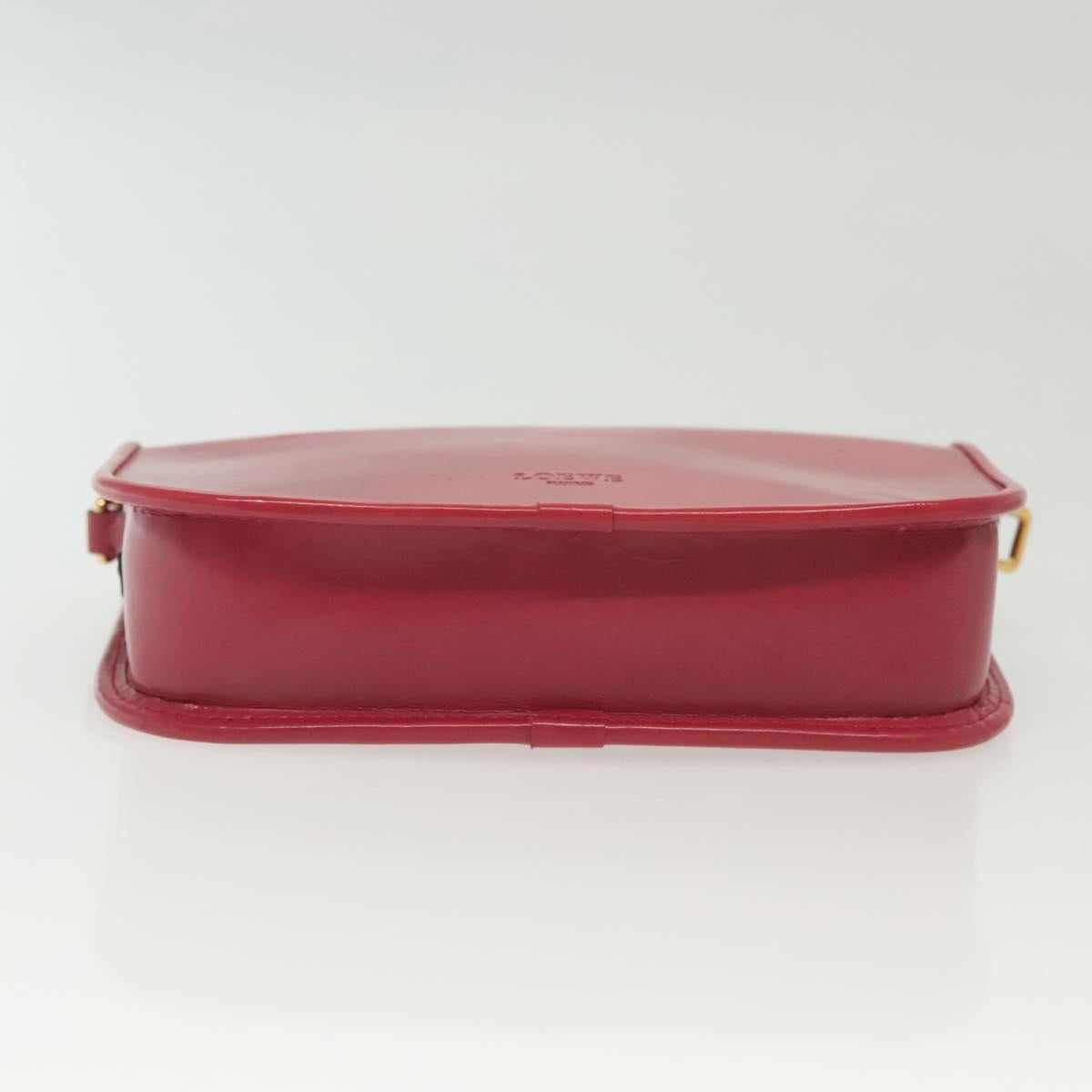 LOEWE Pouch Leather Gold Pink Auth 140238