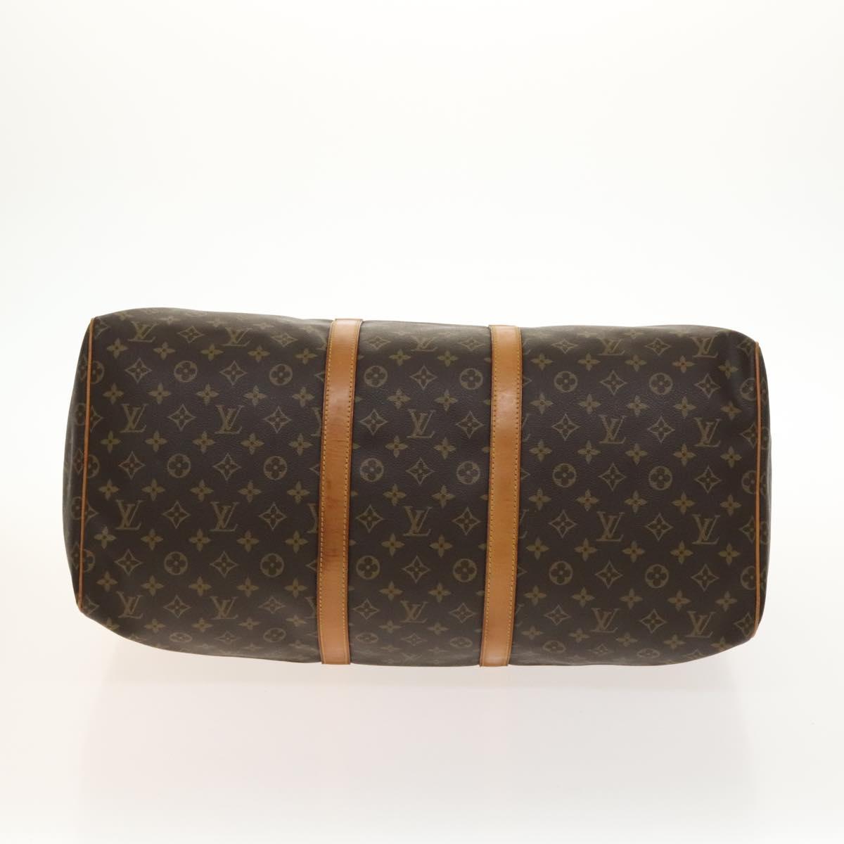 LOUIS VUITTON Monogram Keepall 55 Boston Bag M41424 LV Auth 140251