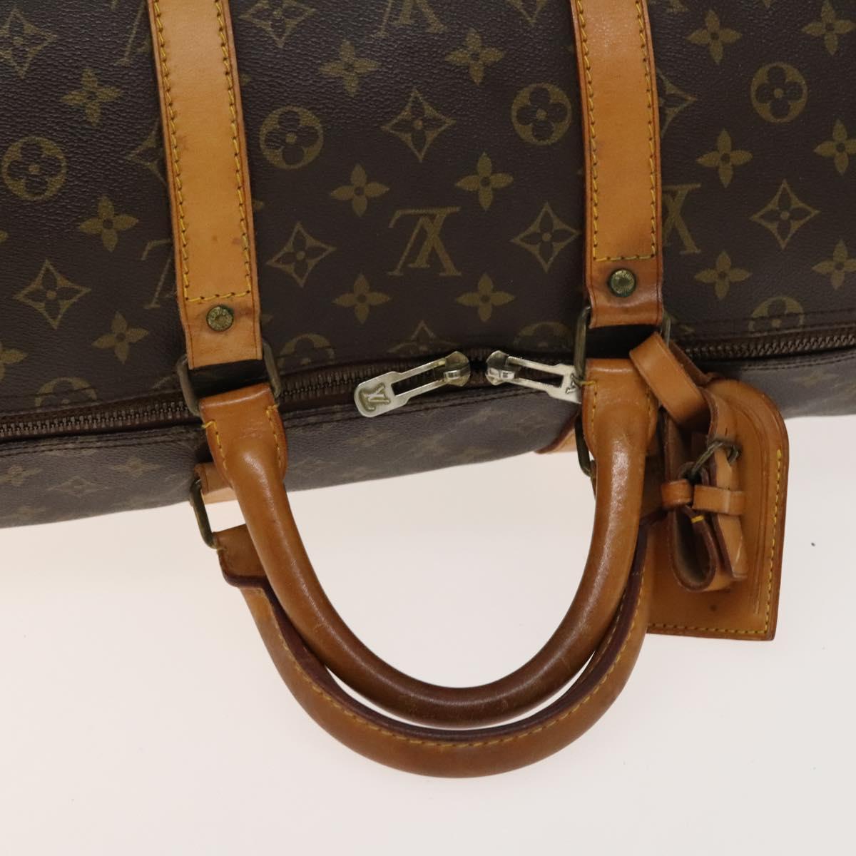 LOUIS VUITTON Monogram Keepall 55 Boston Bag M41424 LV Auth 140252