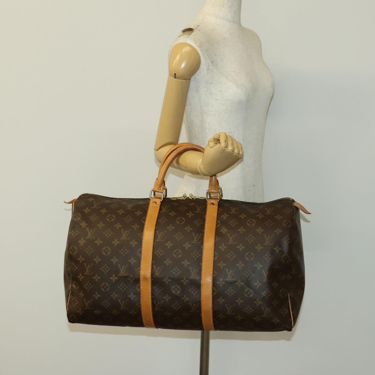 LOUIS VUITTON Monogram Keepall 50 Boston Bag M41426 LV Auth 140253