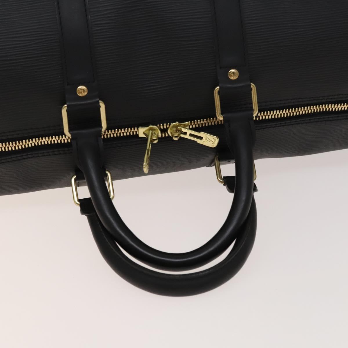 LOUIS VUITTON Epi Keepall 45 Boston Bag Black M42972 LV Auth 140262