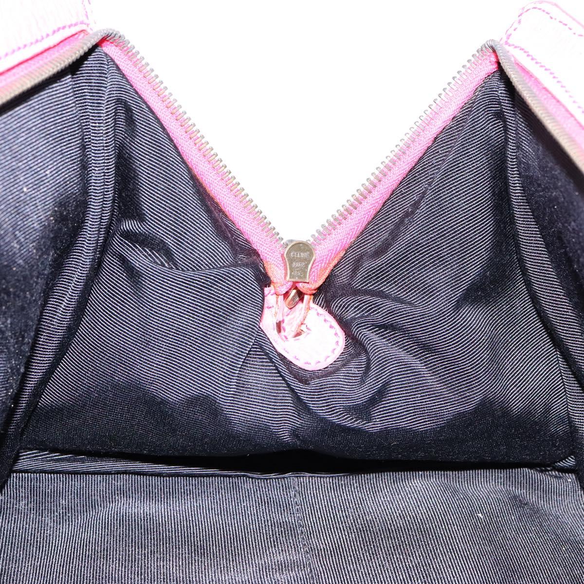 CELINE Hand Bag Leather Pink Auth 140272