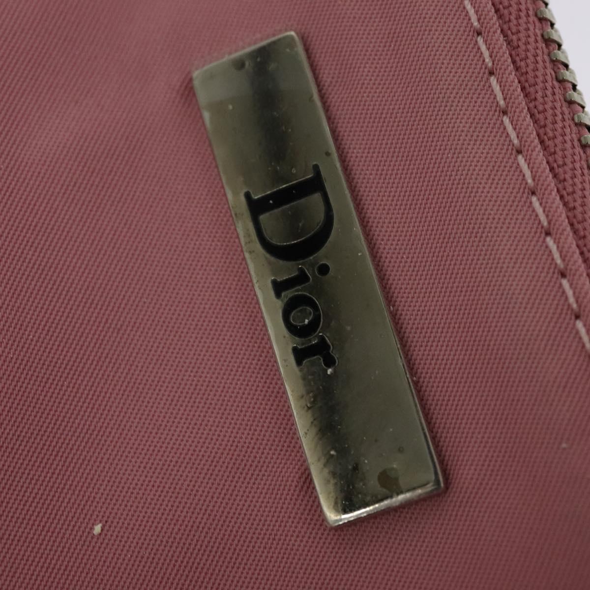 Christian Dior Trotter Canvas Hand Bag Vinyl Clear Silver Auth 140276