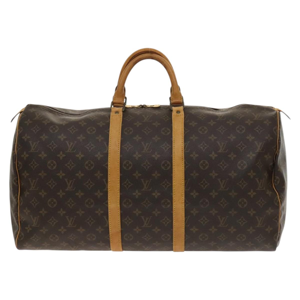 LOUIS VUITTON Monogram Keepall 55 Boston Bag M41424 LV Auth 140305